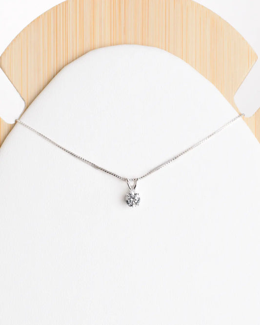 Collar plata 925 punto de luz delicado