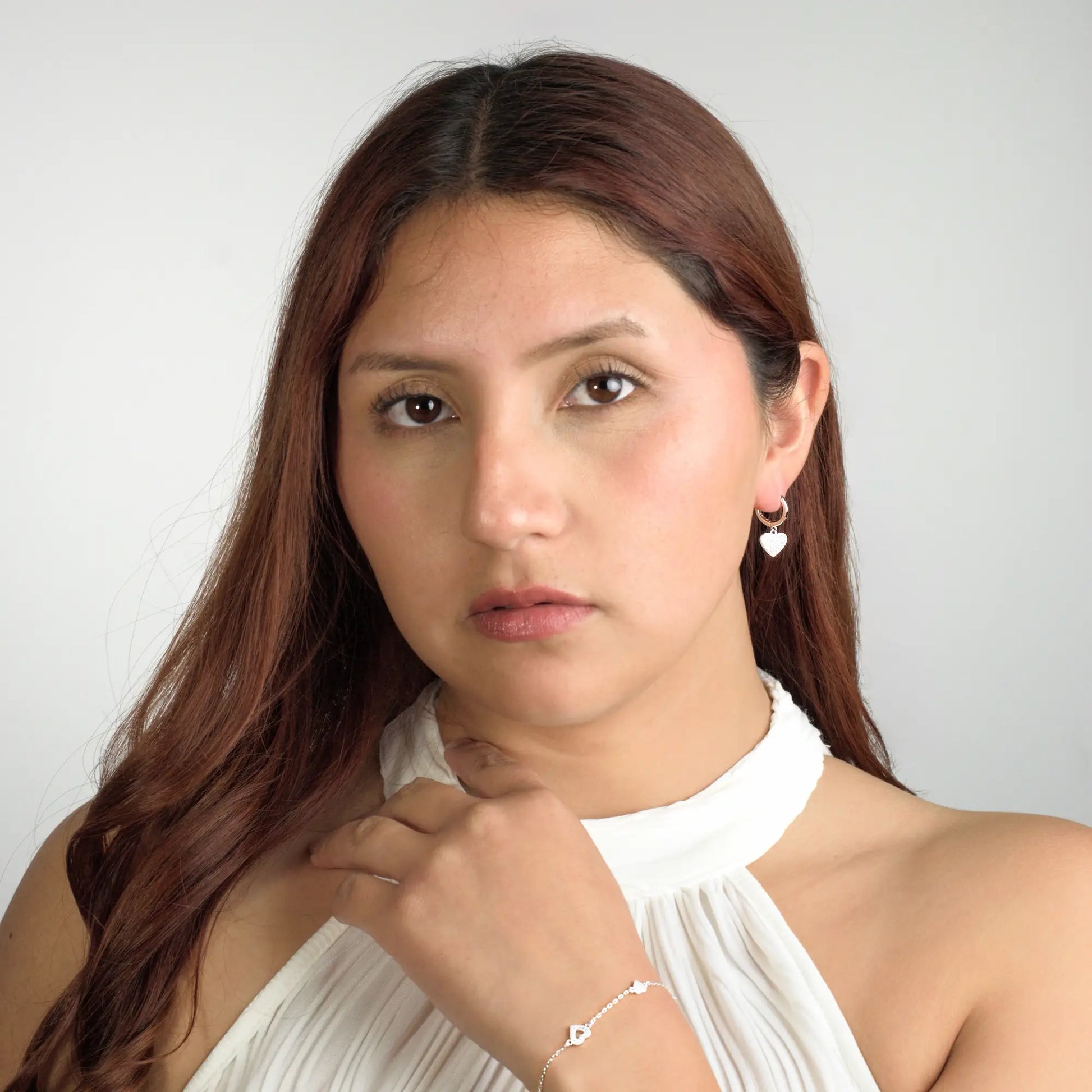 Aros plata 925 para mujer Amore Colgante en modelo