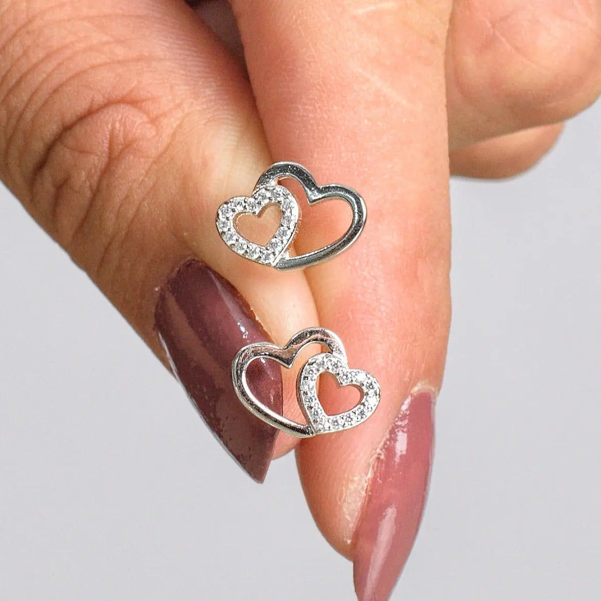 Aros plata 925 Julieta para mujer en mano