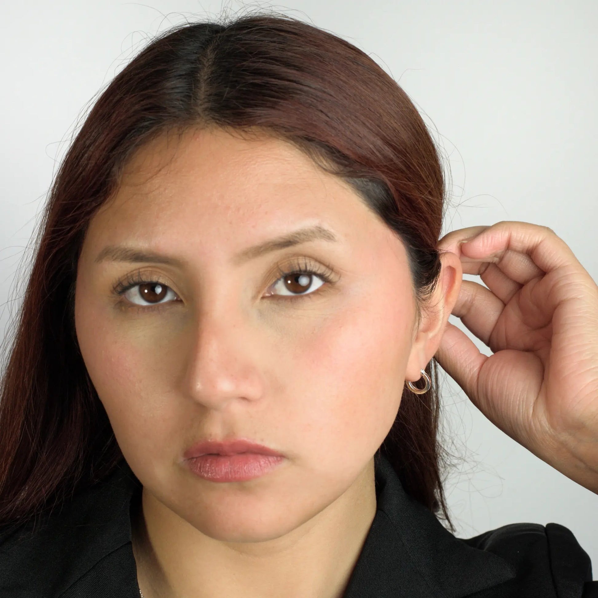 Aros plata 925 para mujer Sienna argolla en modelo
