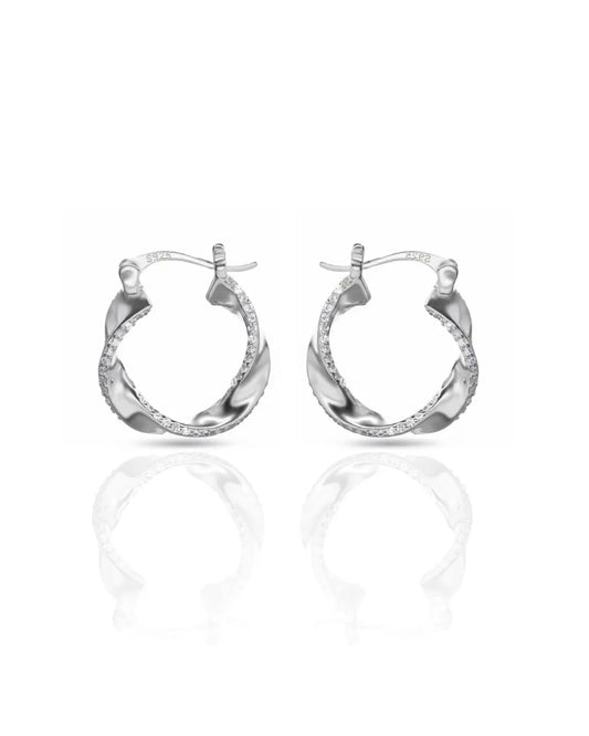 Aros plata 925 circular diseño irregular