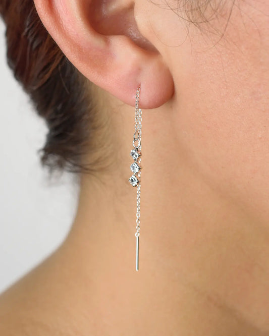 Aros plata 925 colgante circón