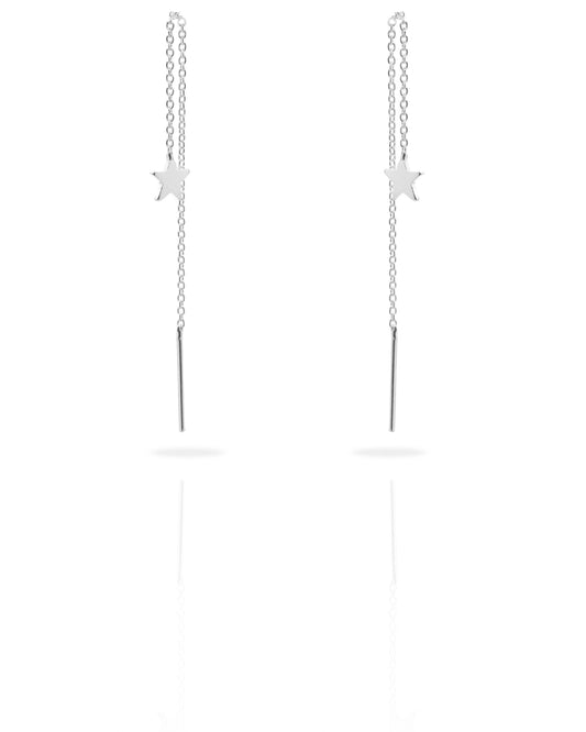 Aros plata 925 colgante estrella