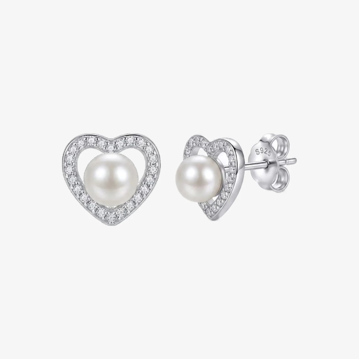 Aros plata 925 Alba para mujer de frente y costado