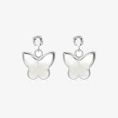 Aros plata 925 Chloe para mujer de de frente