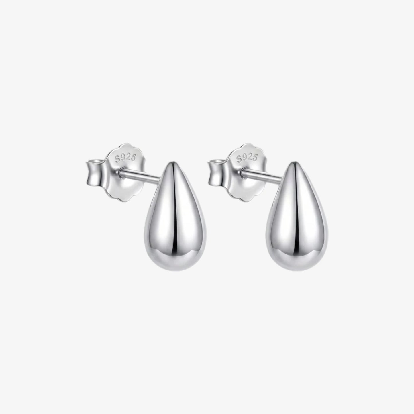 Aros plata 925 Emma de mujer talla S de frente