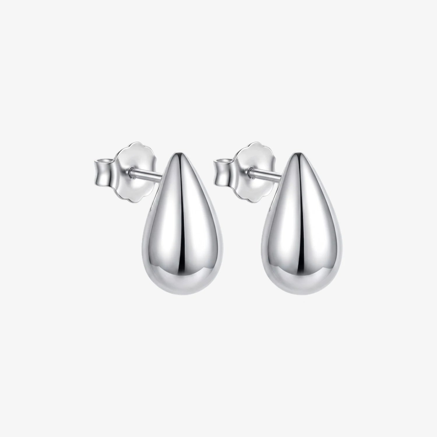 Aros plata 925 Emma para mujer talla M de frente