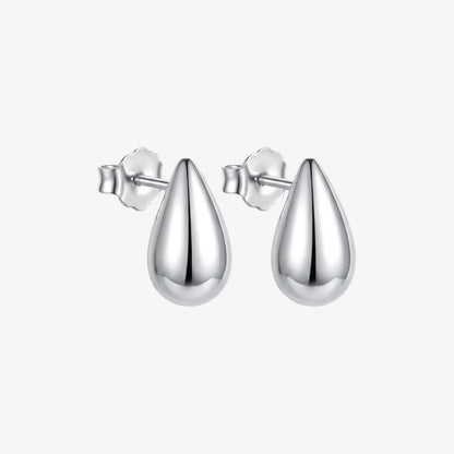 Aros plata 925 Emma para mujer talla M de frente