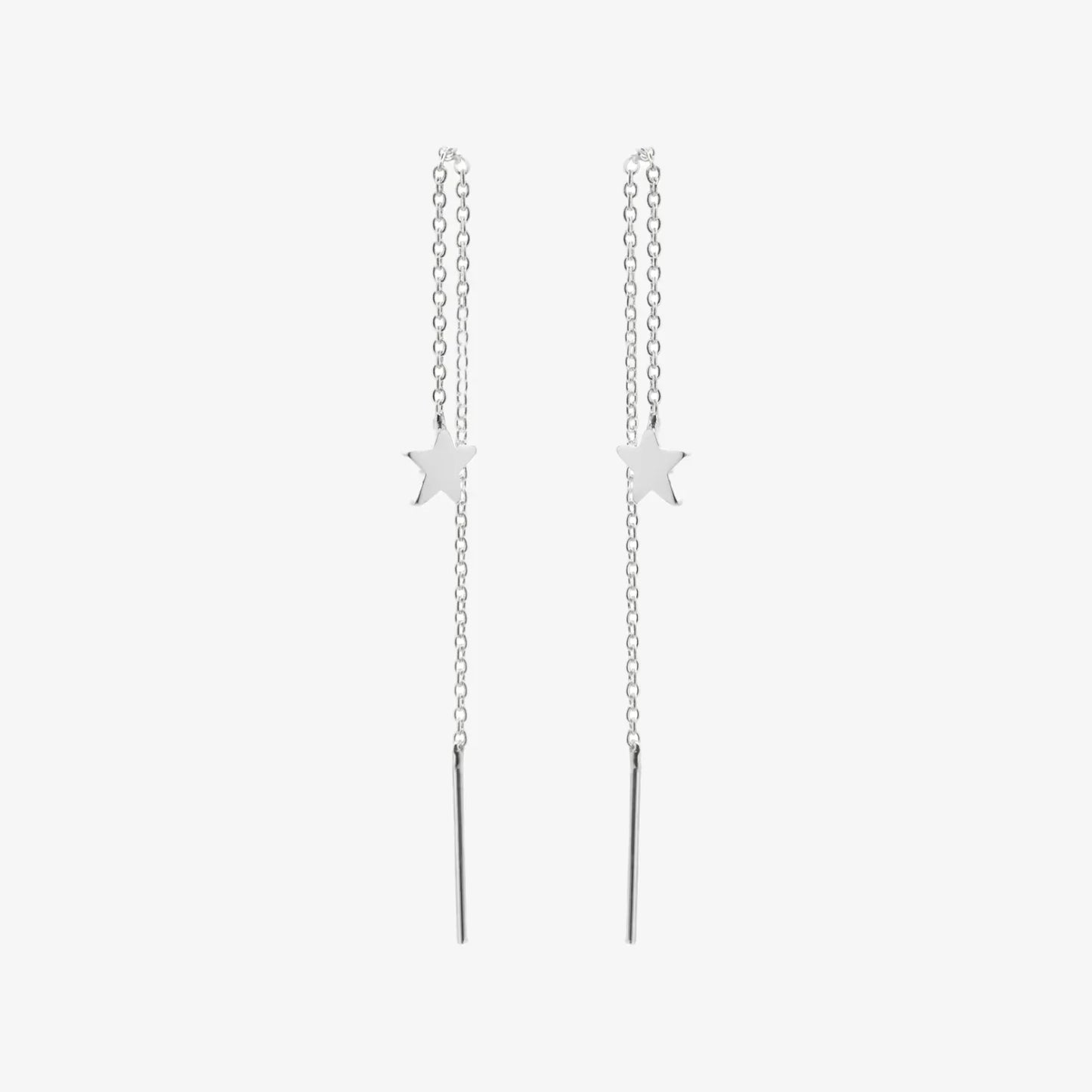 Aros plata 925 Estela para mujer frente