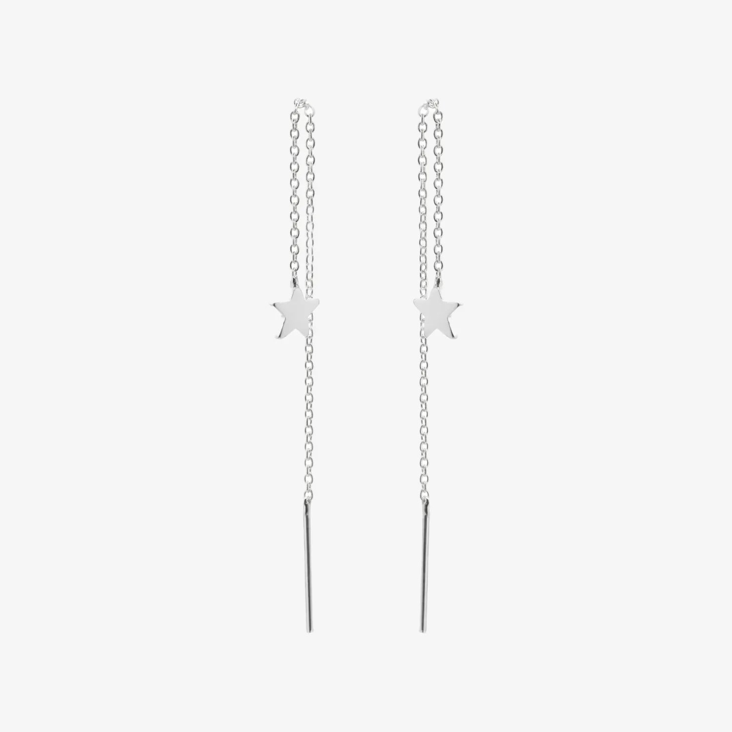 Aros plata 925 Estela para mujer frente