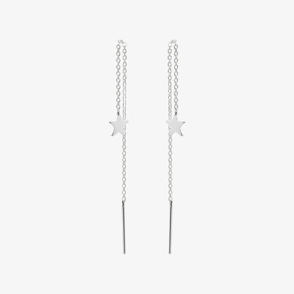 Aros plata 925 Estela para mujer frente