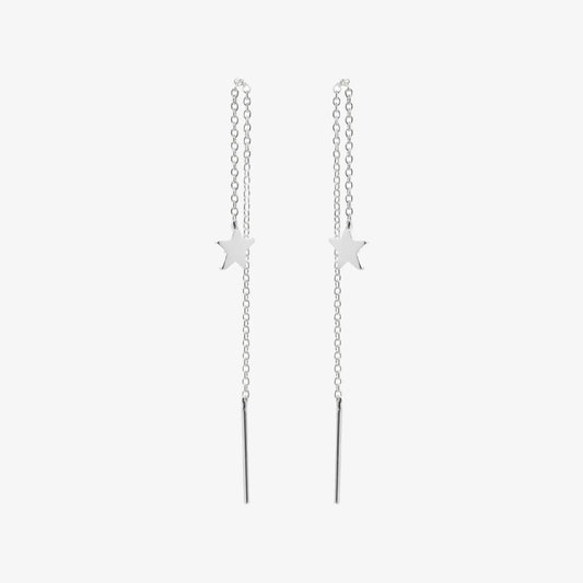 Aros plata 925 Estela para mujer frente