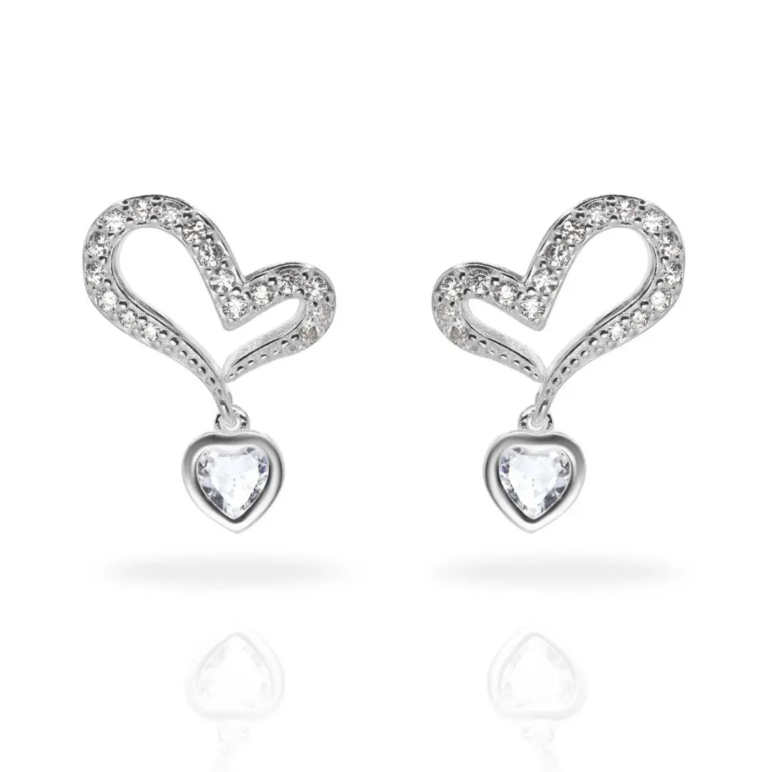 Aros plata 925 Isabella para mujer de frente