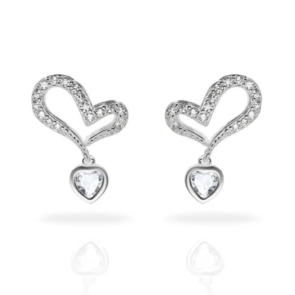 Aros plata 925 Isabella para mujer de frente