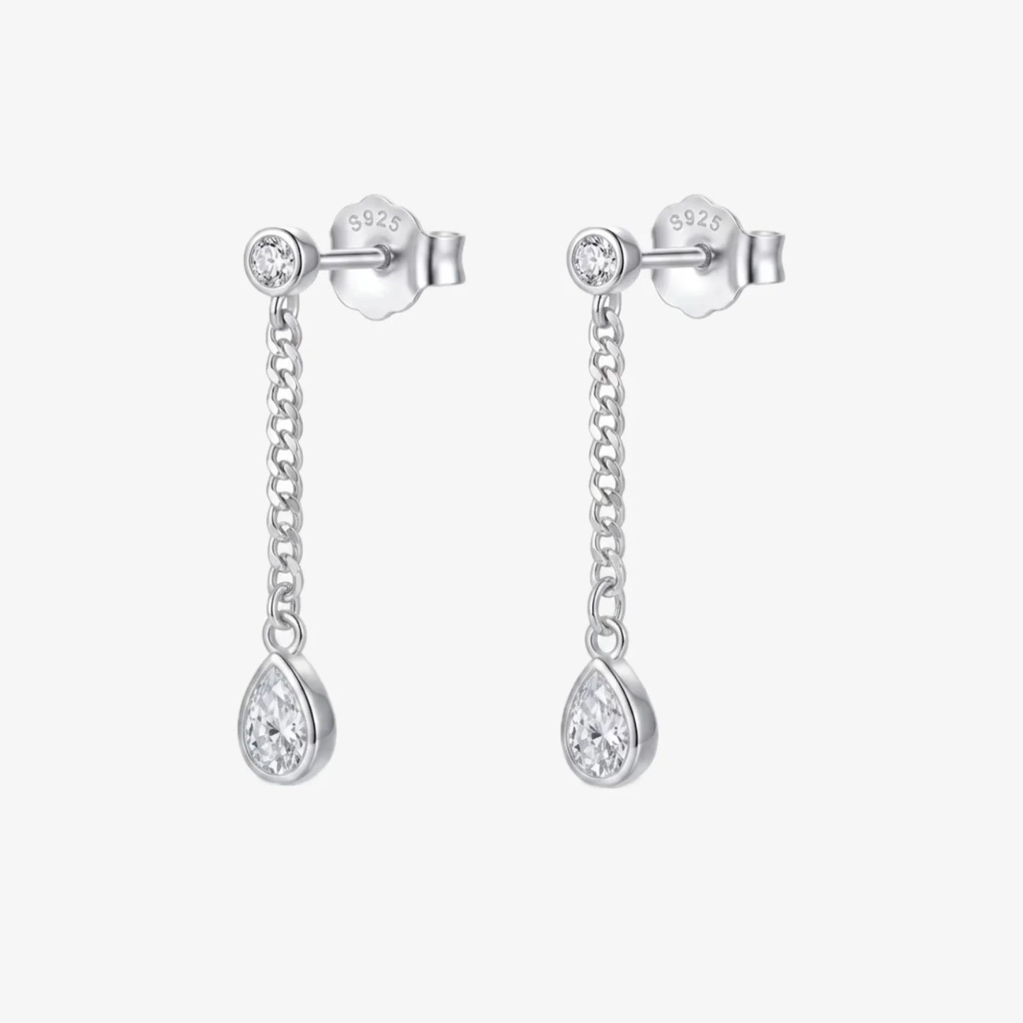 Aros plata 925 Martina para mujer de frente