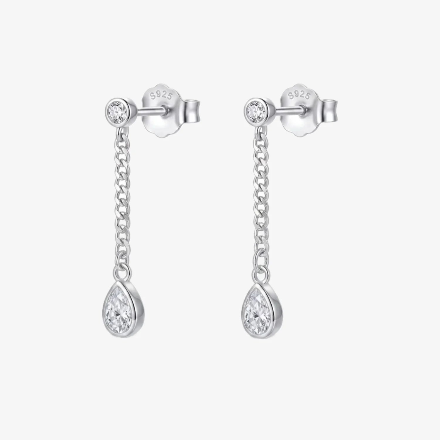 Aros plata 925 Martina para mujer de frente