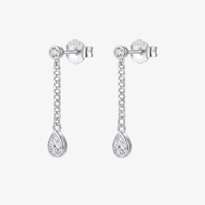 Aros plata 925 Martina para mujer de frente