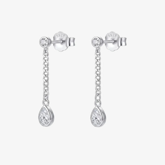Aros plata 925 Martina para mujer de frente