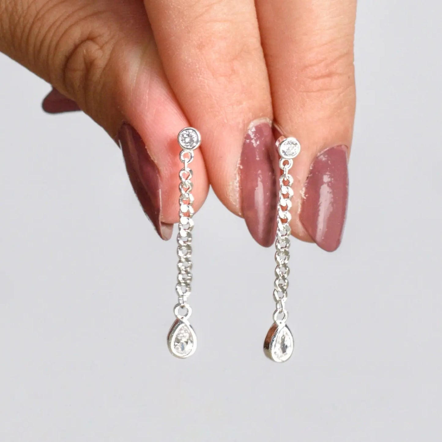 Aros plata 925 para mujer Martina en mano