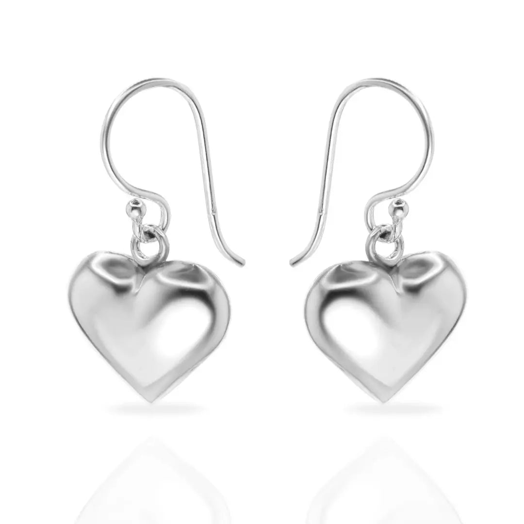 Aros plata 925 para mujer Sofia corazon fondo blanco