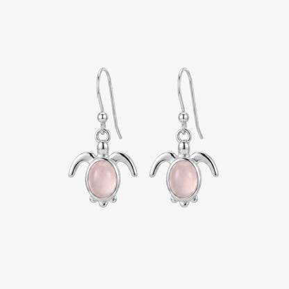Aros plata 925 Tortuga Mia para mujer de frente