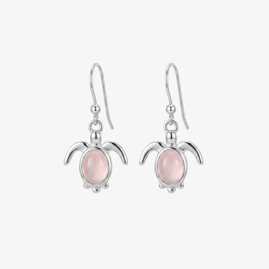 Aros plata 925 Tortuga Mia para mujer de frente