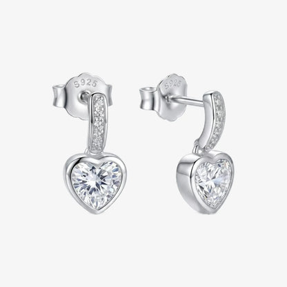 Aros plata 925 Valentina para mujer de frente y costado