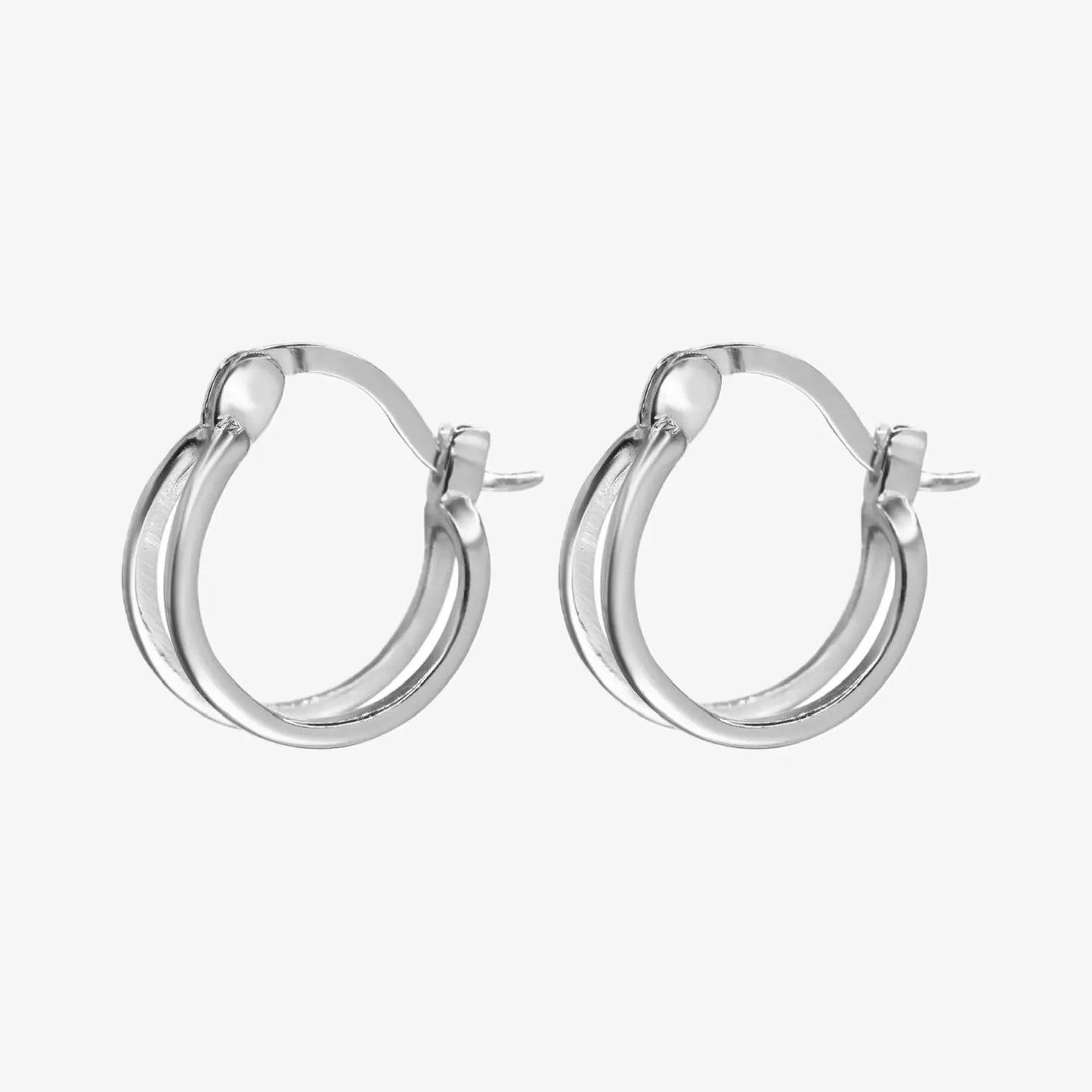 Aros plata 925 Alia para mujer de frente y costado fondo blanco