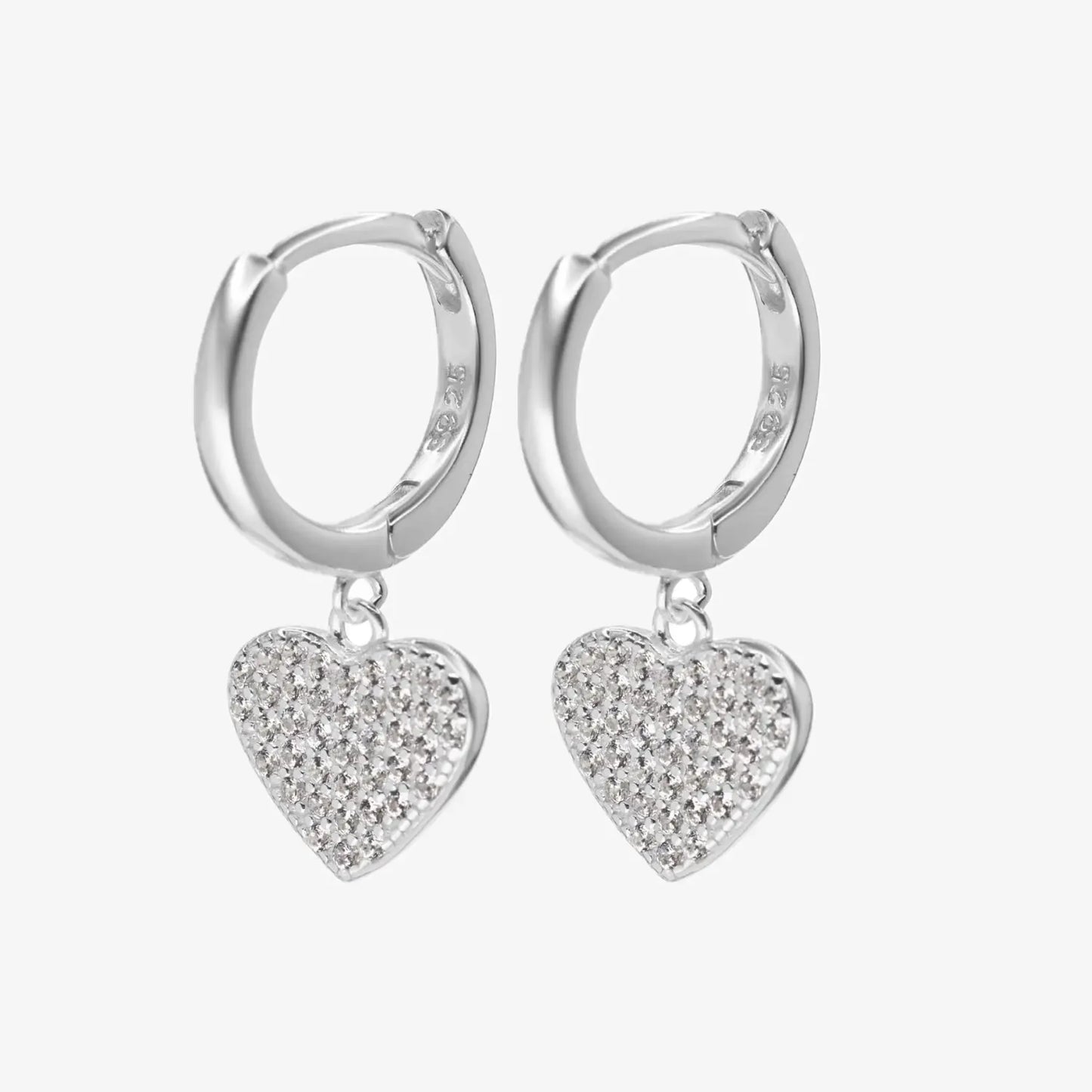 Aros plata 925 Amore Colgante para mujer fondo blanco