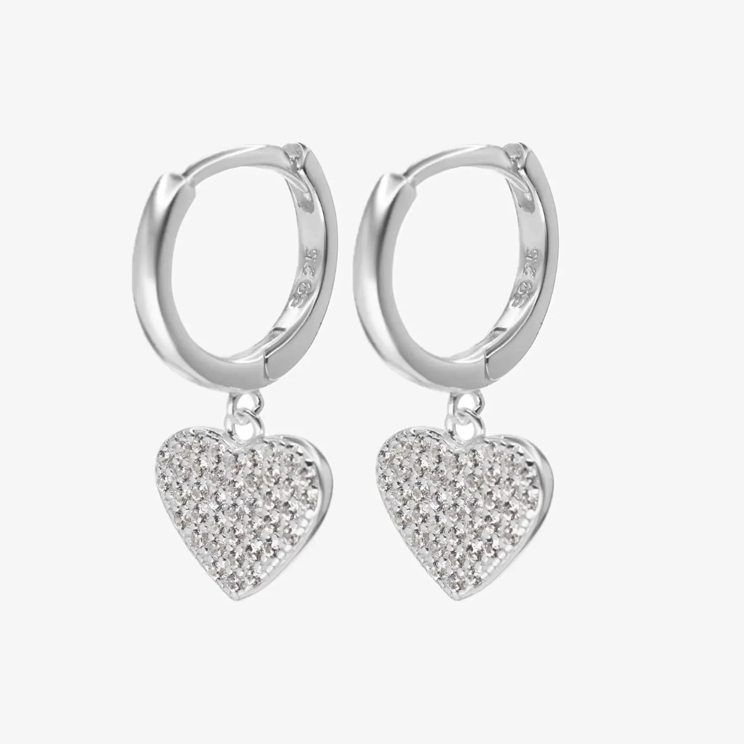Aros plata 925 Amore Colgante para mujer fondo blanco