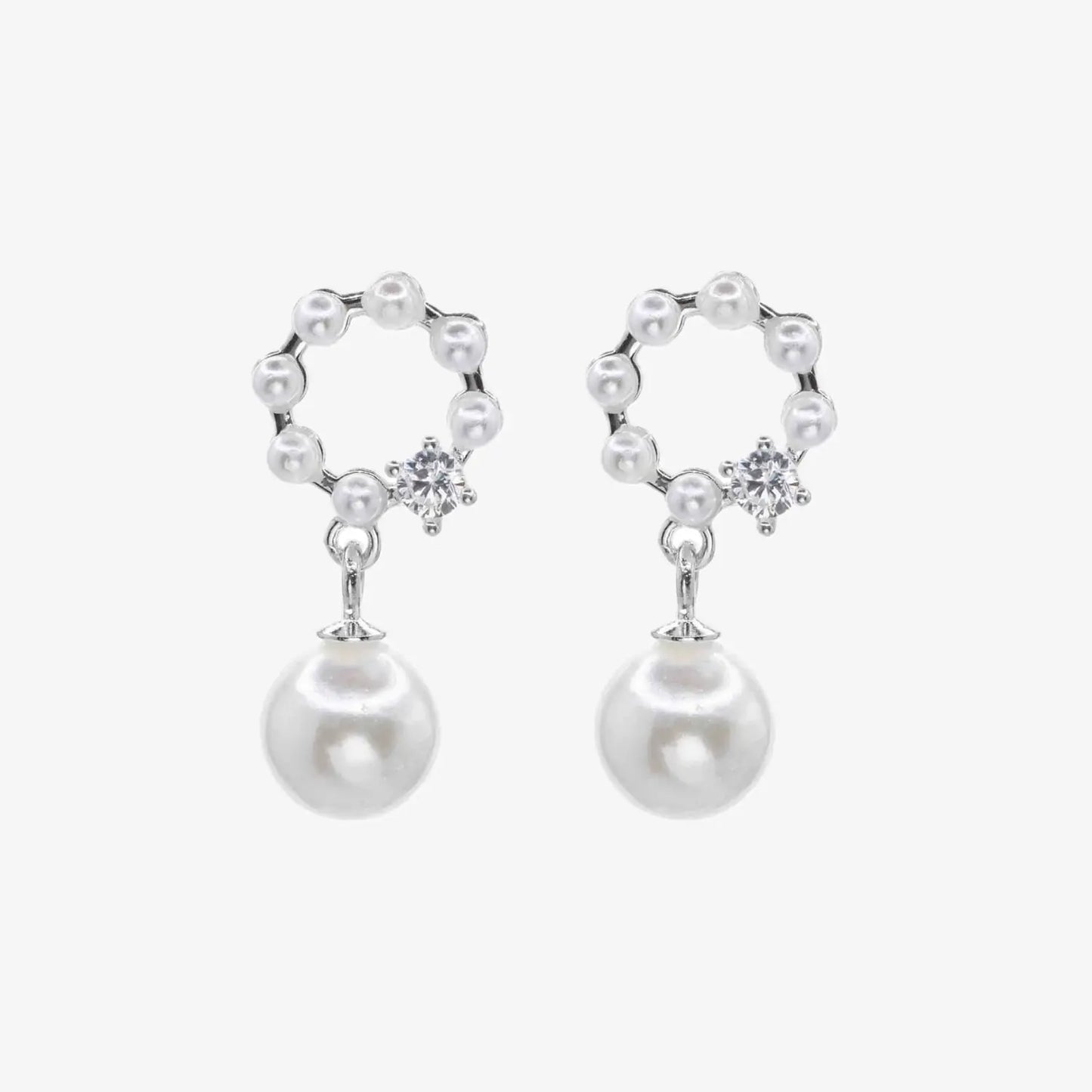 Aros plata 925 Colette para mujer de frente en fondo blanco
