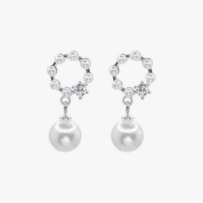 Aros plata 925 Colette para mujer de frente en fondo blanco