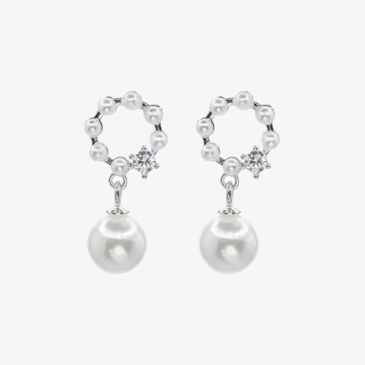 Aros plata 925 Colette para mujer de frente en fondo blanco