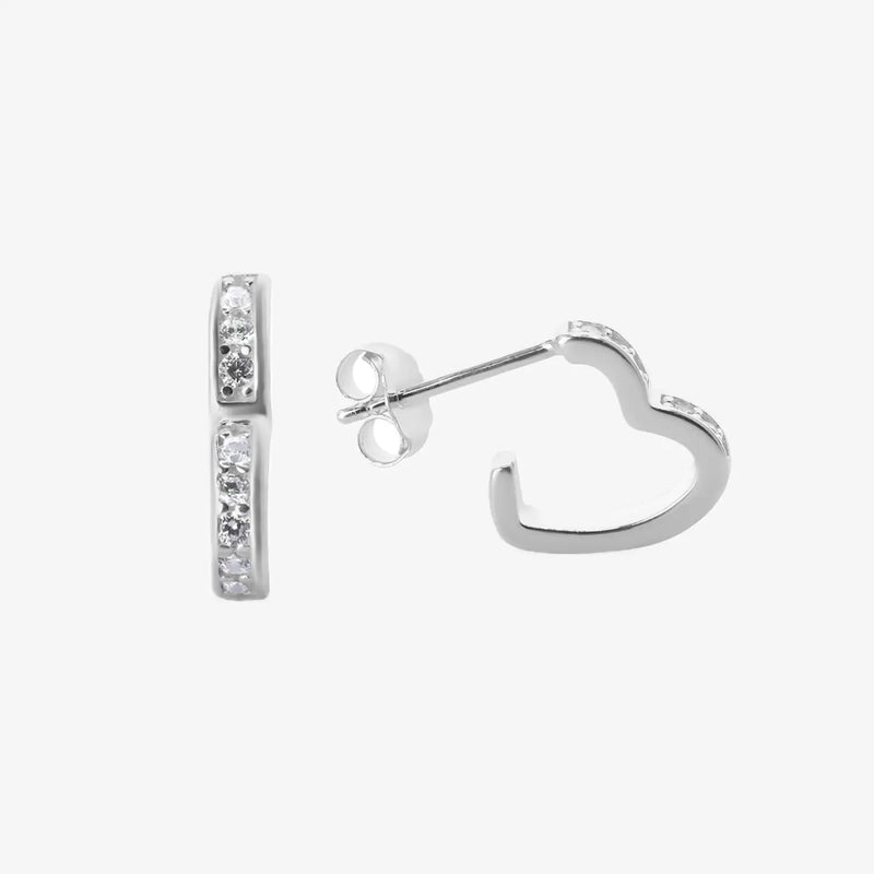 Aros plata Corazón Amelie