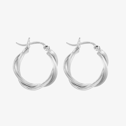 Aros plata Twisted
