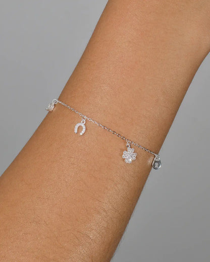 Pulsera plata 925 multiamuletos