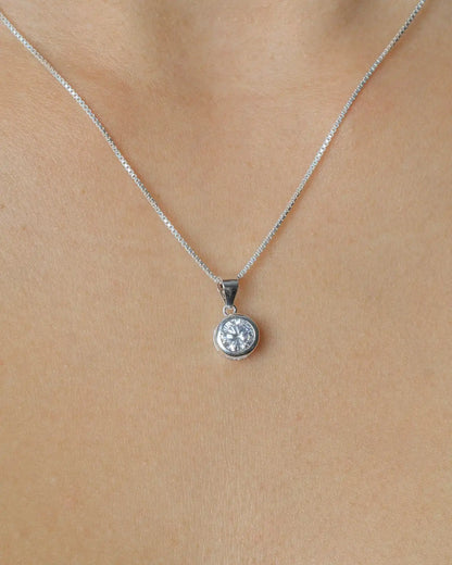 Conjunto plata 925 circón punto de luz brillante