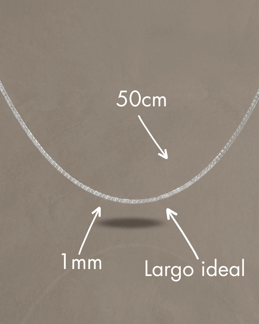 Cadena plata Veneciana 50cm