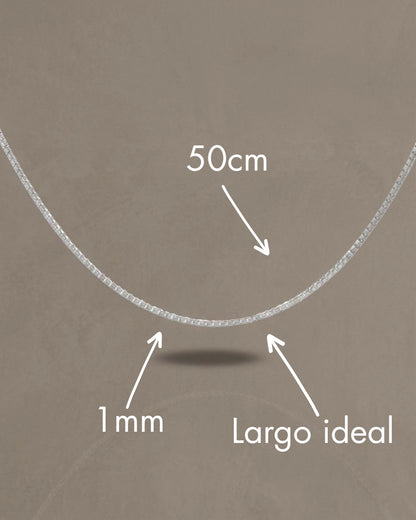 Cadena plata Veneciana 50cm