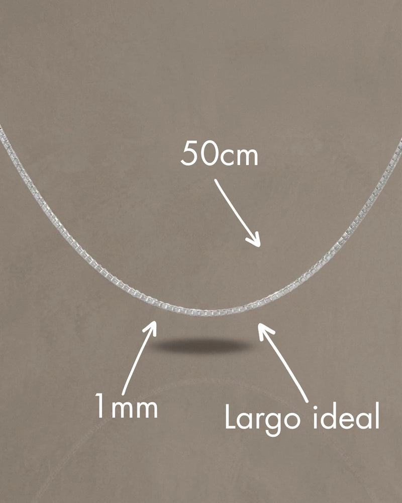 Cadena plata Veneciana 50cm