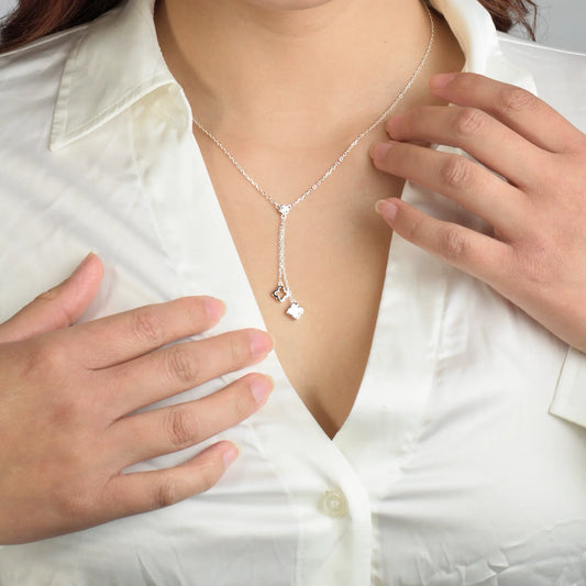 Collar plata 925 para mujer Trebol Duet en modelo