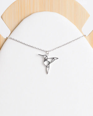 Collar plata 925 colgante colibrí