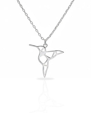 Collar plata 925 colgante colibrí