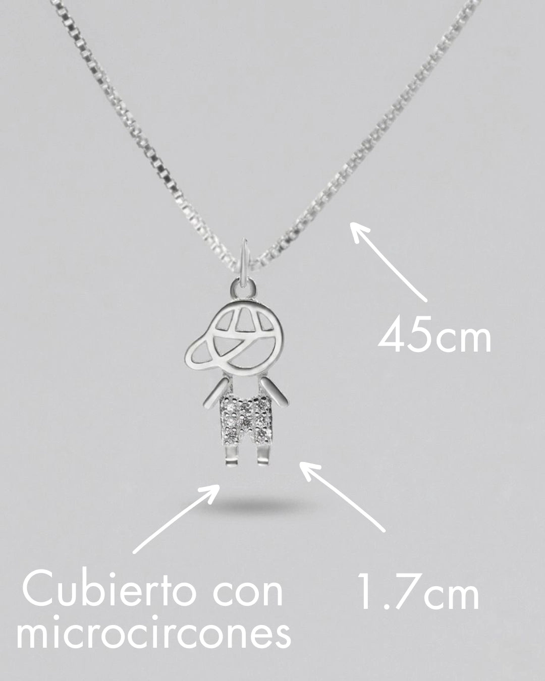 Collar plata 925 colgante niño