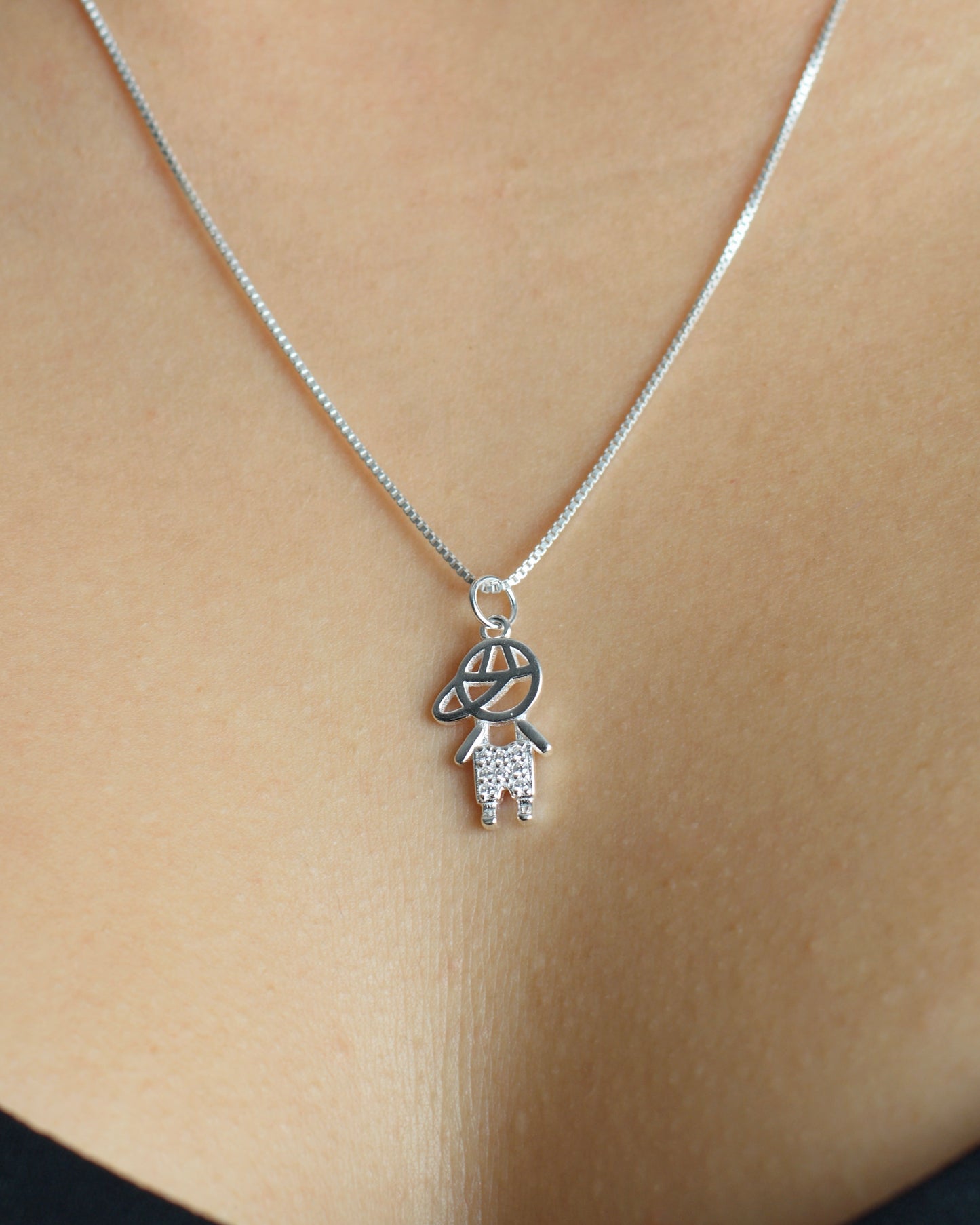 Collar plata 925 colgante niño