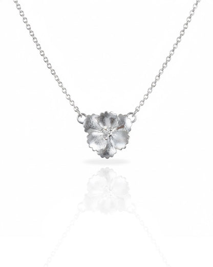 Collar plata 925 flor pensamiento