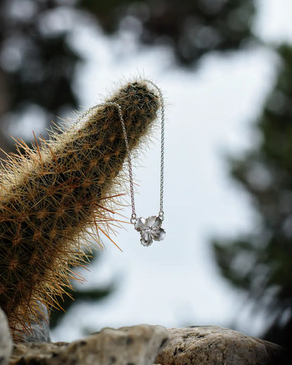 Collar plata 925 flor pensamiento