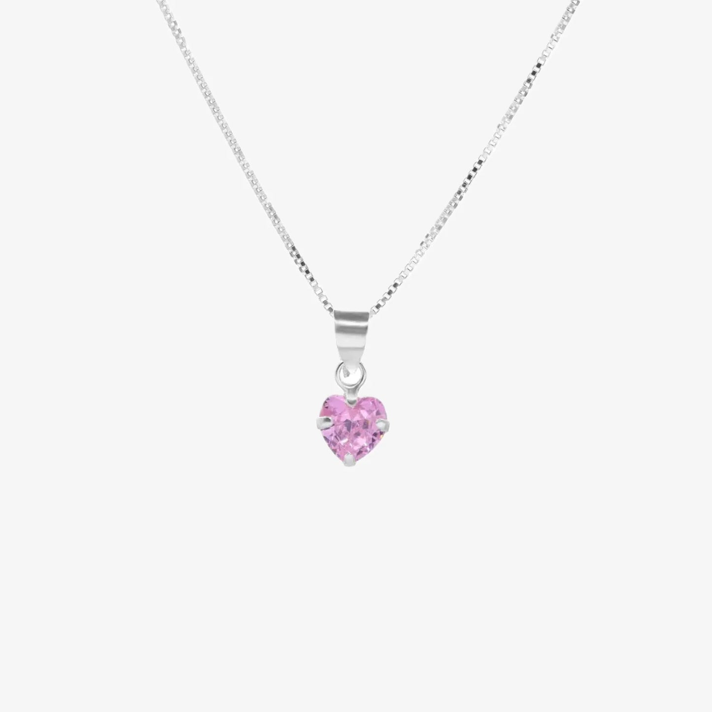 Collar plata 925 para mujer Antonella Pink fondo blanco