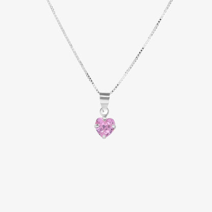 Collar plata 925 para mujer Antonella Pink fondo blanco
