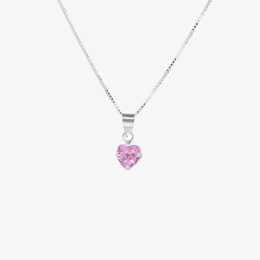 Collar plata 925 para mujer Antonella Pink fondo blanco